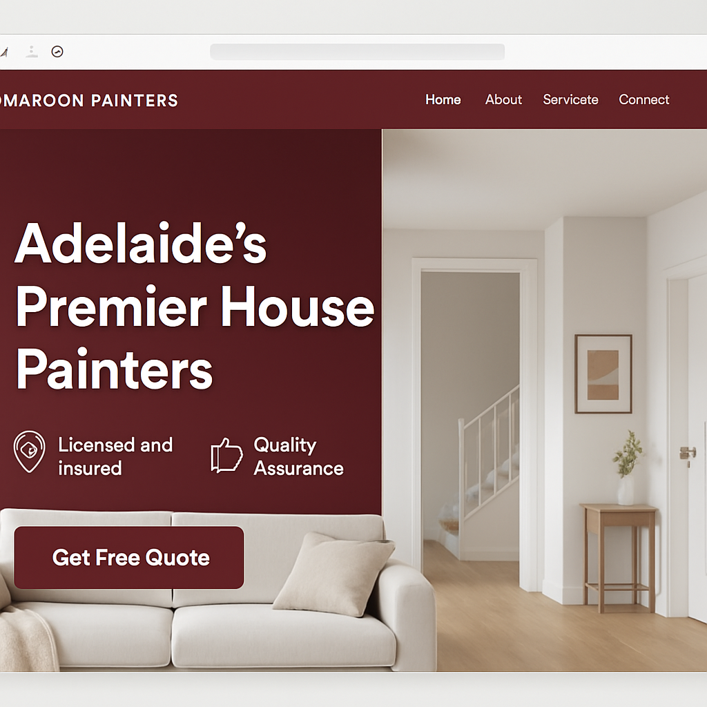 Maroon Painters Adelaide website
